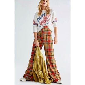 Free People Jules Plaid Pants